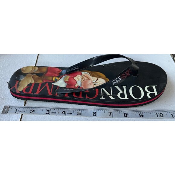 Disney's Snow White Born Grumpy Character Flip Flops Adult Unisex Size L (11/12) - Picture 9 of 12
